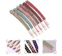 6 Pezzi Fermaglio per Capelli con Pietre Brillanti, Doppio Ordine | Accessorio per Acconciature, per Donne e Bambine, Stile Creativo, per Matrimoni e Natale Stile Casuale