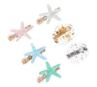 6 Pezzi Fermaglio per Chioma Conchiglia e Stella del Mare, Elegante | Lega, Stile Spiaggia Chic e Creativo, per Feste di Compleanno e Matrimoni, Facile da Portare