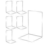 6 Pezzi Fermalibri per Mensole Trasparente in Acrilico, Ferma Libri, Ferma Libri per Libreria, Espositore per Libro in Acrilico, Fermalibri Acrilici, Set di Fermalibri per Scuola, Casa, Ufficio