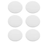 6 pezzi Fermaporta da Muro Rotondo in Silicone Bianco 8x8x0,8cm | Autoadesivo, Sobrio e Minimalista, per Maniglie Porta, Drywall Verniciato, Uffici e Unità in Affitto
