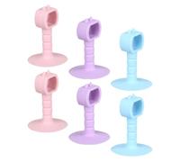 6 Pezzi Fermo per Porta a Ventosa in Silicone, Protezione e Parete | Chiusura Nascosta e Portatile, Accessorio per Arredi, Uso in Camera da Letto, Supporto Invisibile