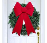 6 Pezzi Fiocchi Rossi Albero di Natale 28x43cm Fiocco per albero di Natale Grande Decorazione per Ghirlanda Natalizia Ficcco Natalizio Addobbi Decorazione per Porta Casa Regalo