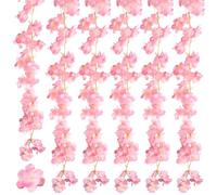6 Pezzi Fiori di Ciliegio Fiori Artificiali, 1.8M Decorazione Floreale in Ratta Fiori di Ciliegio Finti, Fiori di Ciliegio Fiori Artificiali Ghirlanda Primaverile Appesi Ghirlanda di Vite