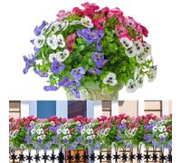 6 Pezzi Fiori Finti Artificiali Arbusti Piante Fiori Artificiali Resistenti ai Raggi UV Fiori Artificiali per Esterni, fiori finti per decorazioni per Casa Balconi Portico Matrimoni e Cascine