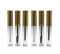 6 Pezzi Flacone 3,5ml Oro in ABS PET per Eyeliner e Ciglia | Portatile e Leggero, Chiusura Ermetica, per Quotidiano, Accessorio Beauty Compatto