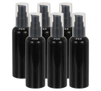 6 Pezzi Flaconi da Viaggio 3.4 Oz(100ml) con Pompetta, Nero per Travel