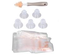 6 Pezzi Flangia per Tiralatte 13 15 17 19 21 Inserti Flangiati da 24 Mm Riduci Fino Alla Dimensione Corretta Accessorio Inserto Flangia in Silicone con Pennello 30 Sacchetti per