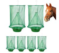 6 pezzi Fly Trap Net, trappole per mosche, zanzare, rete sospesa, pieghevole, riutilizzabile, per esterni, ranch, cavallo, parchi da giardino, trappola per mosche per esterni