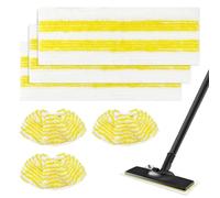 6 pezzi fodere in microfibra compatibili con pulitore a vapore Kärcher EasyFix SC 1 SC 2 SC 3 SC 4 SC 5 - Set di 3 panni per pavimenti + 3 copri ugelli, lavabili e riutilizzabili