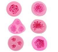 6 Pezzi Forma di 3D Rose Stampi in Silicone,Stampi Fiori In Silicone,Stampi in Silicone,Stampi per Candele in Silicone Forma Rose,per Torte al Cioccolato, Caramelle, Candele, Sapone, Ice Cube