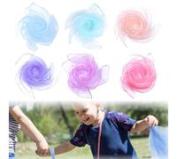 6 Pezzi Foulard Giocoleria Set, Sciarpe di Giocoleria Colorati Foulard da Danza Seta Fazzoletti per Bambini Festa Spettacolo