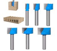 6 Pezzi Fresa per Spianare Legno Gambo 8Mm, Fresa a Taglienti Diritti,10/15/20/2