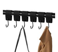 6 Pezzi Ganci a S in Pelle, Ganci da Campeggio Ganci in Metallo a Forma di S per Appendere per Cucina, Bagno, Camera da Letto e Ufficio