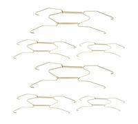 6 Pezzi Ganci Invisibili per Piatti da Parete in Metallo, Oro, 4-8 Pollici | Design a Molla, Montaggio Frontale Nascosto, per Piatti Vintage e Collezione, Parete Galleria e Sala Pranzo