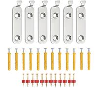 6 Pezzi Ganci per Quadri Resistenti, Kit per Appendere con Tasselli per Cartongesso e Chiodi, Appendi Quadri Argento a Scomparsa per Specchi, Arte, Tele e Cornici (42pcs)