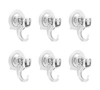 6 Pezzi Ganci Ventose Potenti Riutilizzabile Non-mark Impermeabile,70MM,Capacité de charge 3kg, per Cappotti Sciarpe Asciugamani Borse Chiavi in Bagno Cucina Ufficio