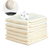 6 pezzi Garza Alimentare, 50 × 50 cm Panno per Formaggi Riutilizzabile,Panni per il Formaggio, Panno filtrante, Garza di Cotone Naturale per Alimenti, per formaggio, succo, burro, vino, ecc.