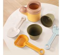 6 pezzi giocattoli da spiaggia secchiello per sabbia e pale set per attività