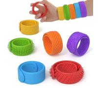 6 pezzi giocattolo sensoriale, altamente elastico, resistente al calore e al freddo, facile da pulire, antistress, cinturino in silicone sensoriale, adatto per tutte le dimensioni del polso (6 pezzi)