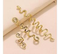 6 pezzi Gioielli per capelli con serpente dorato per trecce, accessori per dreadlock per donne, accessori per capelli vintage con fermaglio a forma di U, adatti per uso quotidiano, unisex, accessori p