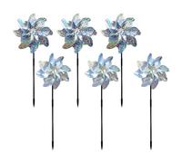 6 Pezzi Girandole Riflettenti Scaccia Uccelli - Mulini a Vento Repellenti per Piccioni, Corvi e Uccelli, Anti Uccelli per Balcone, Giardino, Orto, Frutteto, Tetto