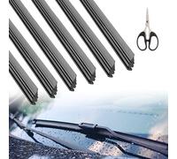 6 Pezzi Gomma Universale per Tergicristalli, 800mm Gomme per Tergicristallo di Ricambio,Gomma Tergicristallo, Ricariche per Spazzole Tergicristallo Del Parabrezza, Gomme di Ricambio per Tergicristalli
