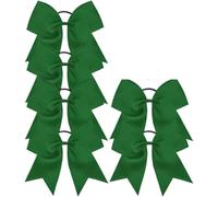 6 pezzi grande fiocco for capelli da cheerleader elastico for coda di cavallo accessori for fatti a mano for ragazze adolescenti che praticano sport Per Cheerleader(Green)