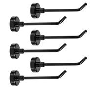 6 Pezzi Grandi Ganci Magnetici, 1 kg 7,1 cm di Lunghezza Ganci Magnetici Resistenti Ganci Magnetici da Crociera Potenti per Nave da Crociera Garage Cucina Frigorifero (Nero)