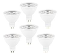 6 Pezzi GU5.3 MR16 Lampadina Led 6W AC 230V Bianco Caldo 3000K 60W GU5.3 Equivalente a Lampada Alogena,Senza Sfarfallio, 600LM Non Dimmerabile Angolo di Flusso Luminoso 120°