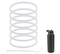 6 Pezzi Guarnizioni di Ricambio per IRON °FLASK Bocca Larga Paglia Borraccia 32/40/64 oz, Guarnizioni di Tenuta in Silicone a Prova di Perdite per IRON °FLASK Moschettone Paglia Coperchio