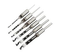 6 Pezzi HSS Punte Elicoidali For Trapano A Coclea Quadrata Set Di Scalpelli For Mortasa Kit Di Utensili For La Lavorazione Del Legno Estesa BH01