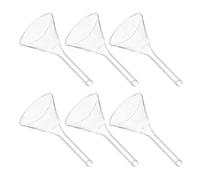6 Pezzi Imbuto in Vetro Borosilicato 30ml a Parete Spessa, Corto | Trasparente e Alta Visibilità, per Liquidi Caldi e Freddi, Uso in Aula e Farmacia