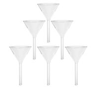 6 Pezzi Imbuto Triangolare 30ml in Vetro da Laboratorio, Corto | Parete Spessa e Bocca Larga, Resistente al Calore e Agli Acidi, per Scuola e Cucina