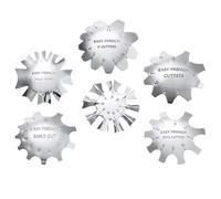 6 Pezzi in Acciaio Inox per Nail Art Fai, Riutilizzabile | Colore Nero, Facile da Pulire, Salone Professionale e Uso Personale, per Signora e Ragazze