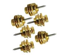 6 Pezzi In Metallo Per Chitarra Elettrica, Basso, Cinturino Con Cinturino Antiscivolo, Picchetti Di Bloccaggio Accessorio per Chitarra Strumento (Color : Gold)