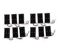 6 pezzi in plastica nera 2 x3.7V tipo 18650 portabatterie scatola custodia