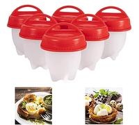 6 pezzi in silicone per uova, dura e morbida, senza conchiglia, bollite, senza BPA, accessori da cucina