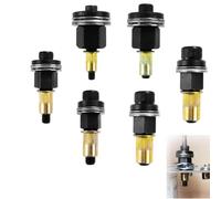 6 Pezzi Inserto Filettato Rivettatrice Manuale di Teste Set, M4, M5, M6, M8, M10, M12 Rivettatrice per Inserti Filettati Accessori, Rivetti Filettati Nero, Set di Testine per Rivetti Manuali