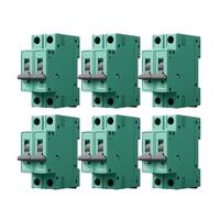 6 pezzi Interruttore MCB FPV63 DC 2P MCB 550/800V 3A 6A 10A 16A 20A 25A 32A 40A 50A 63A Mini interruttore automatico for impianto solare fotovoltaico(800V(6PCS),40A)