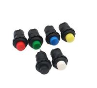 6 pezzi Interruttori a pulsante autobloccanti/momentanei DS228 DS428 Interruttore a pulsante OFF-ON da 12 mm 3 A/125 V CA 1,5 A/250 V CA DS-228 DS-428(6pcs Color mixing,Moment)