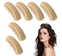 6 pezzi invisibili pad di capelli soffici 1x5 pollici Volume Boost Clip per capelli invisibili per donne Danza da festa per le ragazze, dossi per per inserto per volume, pad di invisi