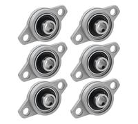 6 Pezzi KFL000 Supporto Cuscinetti a Sfera,Flangia del Blocchetto del Cuscino,10 mm Foro Sfera Interna Montato Cuscinetti a Sfera,Zinco Autoallineanti Cuscinetto,per Fresatri Stampante 3D