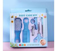 6 Pezzi Kit Per La Cura Delle Unghie E Dei Capelli Del Neonato In Blu, Incluso Pennello Per La Bellezza, Pettine E Set Per Unghie Per Uso Domestico Tagli UnicaFumettoABS