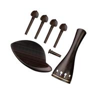 6 pezzi kit per violino in ebano 4 corde cordiera per violino piroli mentoniera accessori per violino