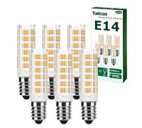 6 Pezzi Lampadina Led E14 Luce Calda 3000k, 5W Equivalenti a 50W Incandescenza, 500LM Nessun Sfarfallio Non Dimmerabili, AC230V, E14 Edison Lampadine Mais per Lampadario Plafoniera cappa cucina