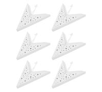 6 Pezzi Lanterna Stella di Carta Pieghevole a Nove Punte Bianca | Effetto Rustico, Assemblaggio Semplice, Diffusore Luminoso, per Albero di Natale, Gancio a Soffitto