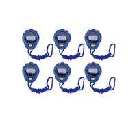 6 Pezzi LCD Cronografo Cronometro Elettronico Digitale Timer Contachilometri Orologio Sportivo