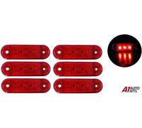 6 Pezzi LED Posteriore Indicatore Laterale Rosso Lampade Luci Camion Lgv Hgv Bus