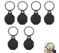 6 Pezzi Lente d'ingrandimento portatile, Lente d'ingrandimento portatile 6 pezzi mini lente pieghevole con custodia rotante 10x per lettura carte etichette segnaletiche,60mm