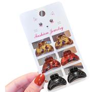 6 pezzi leopardo stampa acrilico artiglio capelli elegante copricapo per donne ragazze piccolo fermaglio per capelli accessorio per capelli